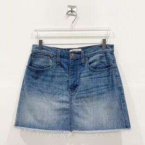 Madewell McCarren Raw Hem Denim Mini Skirt Cotton H6854 Size 29